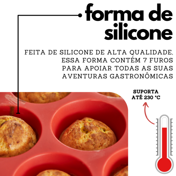 Forma de silicone 7 furos - Imagem 2