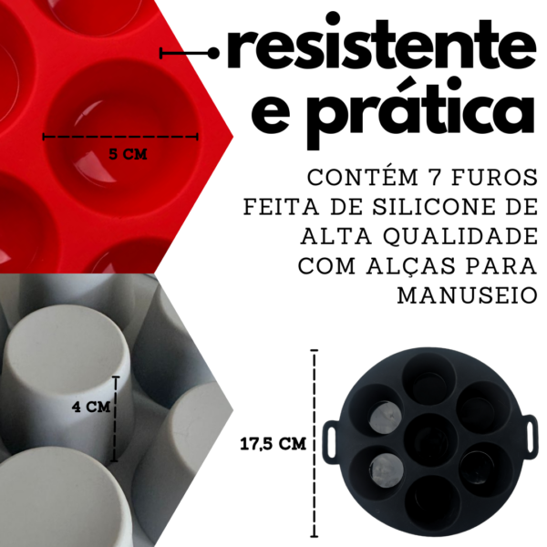 Forma de silicone 7 furos - Imagem 3