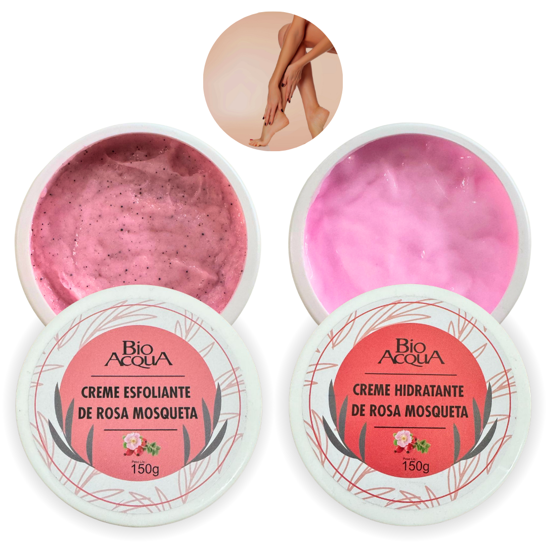 Creme esfoliante + hidratante Rosa mosqueta