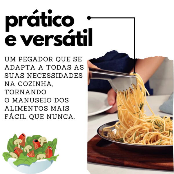Pegador inox 24 cm Aberto - Imagem 2